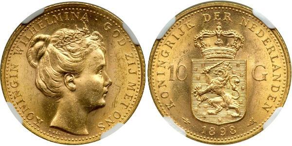 10 Gulden Kingdom of the Netherlands (1815 - ) Gold Wilhelmina of the Netherlands (1880 - 1962)