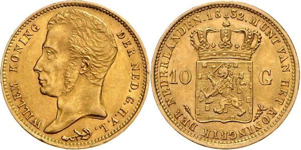 10 Gulden Kingdom of the Netherlands (1815 - ) Gold William I of the Netherlands (1772 - 1843)