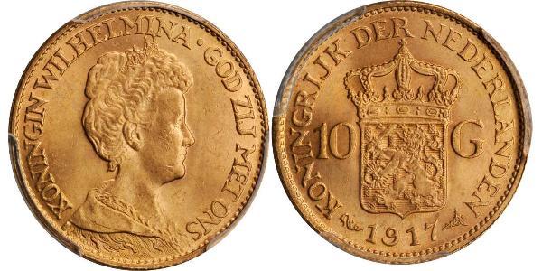 10 Gulden Kingdom of the Netherlands (1815 - ) Gold Wilhelmina of the Netherlands (1880 - 1962)