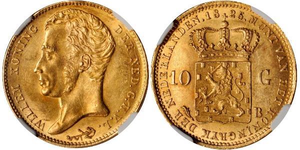 10 Gulden Kingdom of the Netherlands (1815 - ) Gold William I of the Netherlands (1772 - 1843)