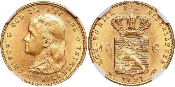 10 Gulden Kingdom of the Netherlands (1815 - ) Gold Wilhelmina of the Netherlands (1880 - 1962)