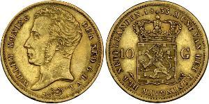 10 Gulden Königreich der Niederlande (1815 - ) Gold William I of the Netherlands (1772 - 1843)