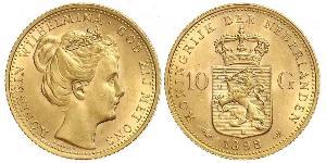 10 Gulden Königreich der Niederlande (1815 - ) Gold Wilhelmina (Niederlande)(1880 - 1962)