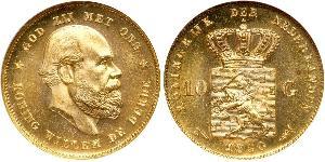 10 Gulden Königreich der Niederlande (1815 - ) Gold 