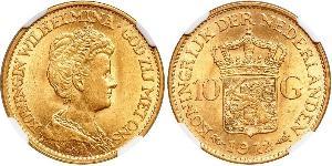 10 Gulden Königreich der Niederlande (1815 - ) Gold Wilhelmina (Niederlande)(1880 - 1962)