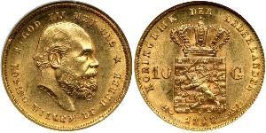 10 Gulden Königreich der Niederlande (1815 - ) Gold 