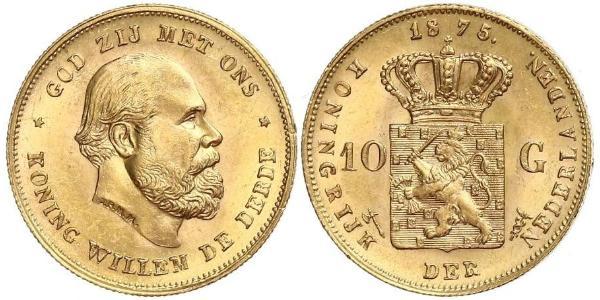 10 Gulden Königreich der Niederlande (1815 - ) Gold 