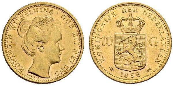 10 Gulden Königreich der Niederlande (1815 - ) Gold Wilhelmina (Niederlande)(1880 - 1962)