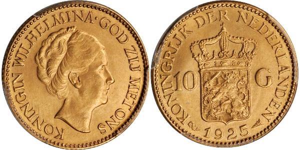 10 Gulden Königreich der Niederlande (1815 - ) Gold Wilhelmina (Niederlande)(1880 - 1962)