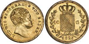 10 Gulden Grand-duché de Bade (1806-1918) Or Louis Ier de Bade(1763 - 1830)