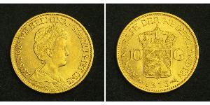 10 Gulden Royaume des Pays-Bas (1815 - ) Or Wilhelmine (reine des Pays-Bas)(1880 - 1962)