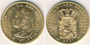 10 Gulden Reino de los Países Bajos (1815 - ) Oro Guillermina de los Países Bajos(1880 - 1962)