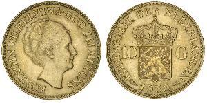 10 Gulden Reino de los Países Bajos (1815 - ) Oro Guillermina de los Países Bajos(1880 - 1962)