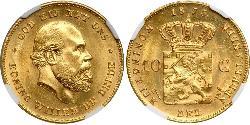 10 Гульден Королівство Нідерланди (1815 - ) Золото 