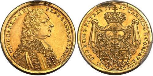 10 Gulden Prince-Bishopric of Bamberg (1245–1802) 金 