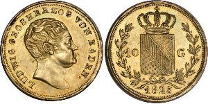 10 Gulden 巴登大公國 (1806 - 1918) 金 路德维希一世 (巴登)