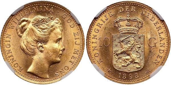 10 Gulden 荷兰王国 金 威廉明娜 (荷兰)