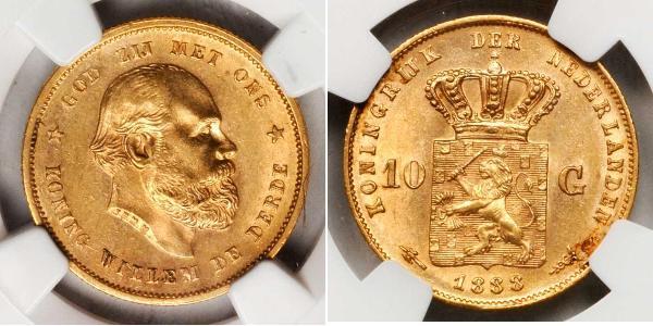 10 Gulden 荷兰王国 金 