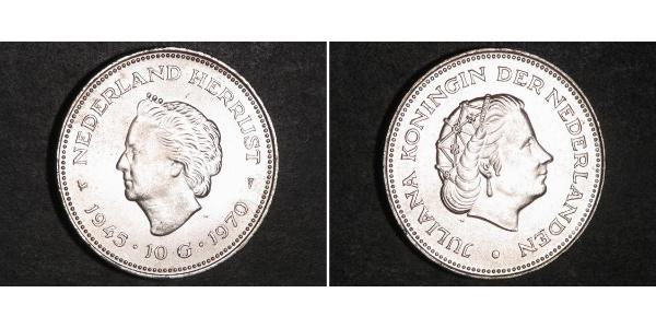 10 Gulden 荷兰王国 銀 朱丽安娜女王