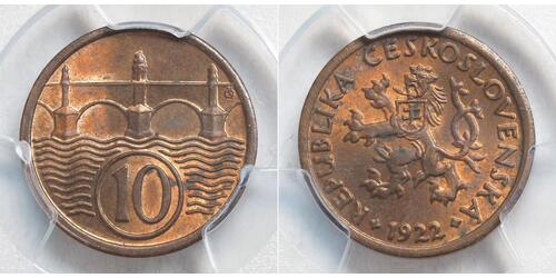 10 Haleru Checoslovaquia  (1918-1992) Bronce 