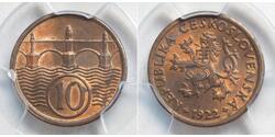 10 Haleru Tchécoslovaquie  (1918-1992) Bronze 