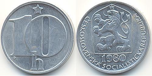 10 Heller Checoslovaquia  (1918-1992) Aluminio 