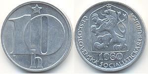 10 Heller Tchécoslovaquie  (1918-1992) Aluminium 