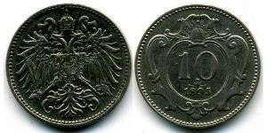 10 Heller Autriche-Hongrie (1867-1918) Cuivre/Nickel 