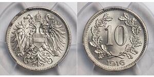 10 Heller Autriche-Hongrie (1867-1918) Cuivre/Zinc/Nickel Franz Joseph I (1830 - 1916)
