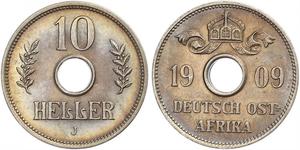 10 Heller Deutsch-Ostafrika (1885-1919) Kupfer/Nickel 