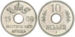 10 Heller Deutsch-Ostafrika (1885-1919) Kupfer/Nickel 