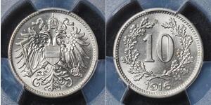 10 Heller Österreich-Ungarn (1867-1918) Kupfer/Zink/Nickel Franz Joseph I (1830 - 1916)