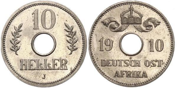 10 Heller Africa Orientale Tedesca (1885-1919) Rame/Nichel 