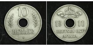 10 Heller German East Africa (1885-1919) 銅/镍 