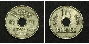 10 Heller German East Africa (1885-1919) 銅/镍 