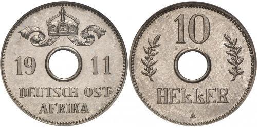 10 Heller German East Africa (1885-1919) 銅/镍 