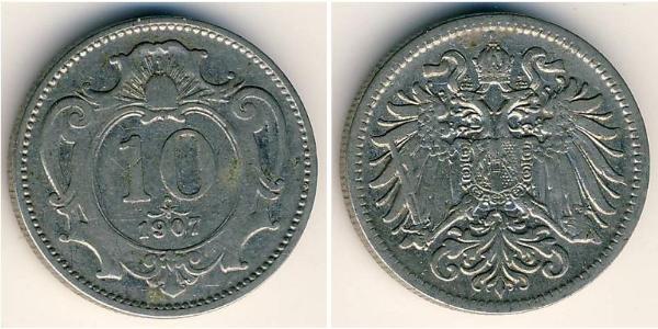 10 Heller 奥匈帝国 (1867 - 1918) 銅/镍 