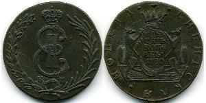 10 Kopek Imperio ruso (1720-1917) Cobre Catalina II (1729-1796)