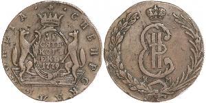 10 Kopek Imperio ruso (1720-1917) Cobre Catalina II (1729-1796)