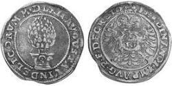 10 Kreuzer Augsburgo (1276 - 1803) Plata Fernando I de Habsburgo (1503-1564)