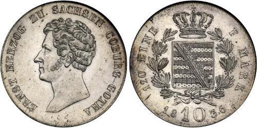 10 Kreuzer Ducado de Sajonia-Coburgo-Gotha (1826-1920) Plata 