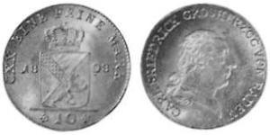 10 Kreuzer Gran Ducado de Baden (1806-1918) Plata 