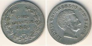 10 Kreuzer Grand Duchy of Baden (1806-1918) / States of Germany Silber Ludwig I. (Baden)(1763 - 1830)
