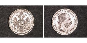 10 Kreuzer Österreich-Ungarn (1867-1918) Silber Franz Joseph I (1830 - 1916)