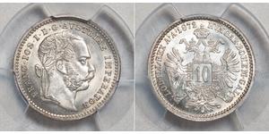 10 Kreuzer Austria-Hungary (1867-1918) Silver Franz Joseph I (1830 - 1916)