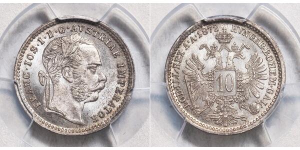 10 Kreuzer Austria-Hungary (1867-1918) Silver Franz Joseph I (1830 - 1916)