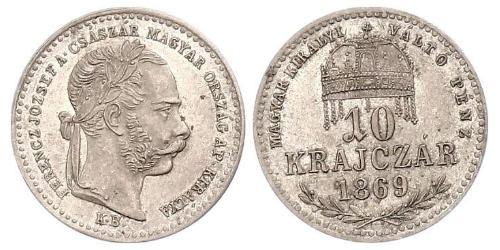 10 Kreuzer Kingdom of Hungary (1000-1918) / Austria-Hungary (1867-1918) Silver Franz Joseph I (1830 - 1916)