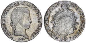 10 Kreuzer Königreich Ungarn (1000-1918)  Ferdinand I of Austria (1793 - 1875)