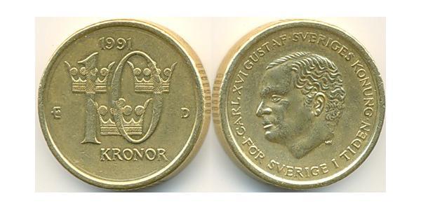 10 Krone Svezia Alluminio/Bronzo 