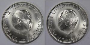 10 Krone Danimarca Argento Federico IX di Danimarca (1899 - 1972)